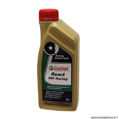 Liquide de frein marque Castrol react srf racing (1l) 100% synthetique competition