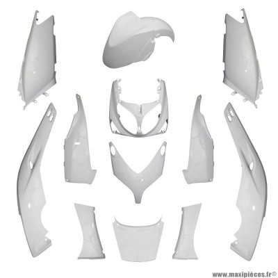 Carénage pour maxi-scooter yamaha 500 tmax 2001-2007 blanc brillant - style origine (kit 12 pieces)
