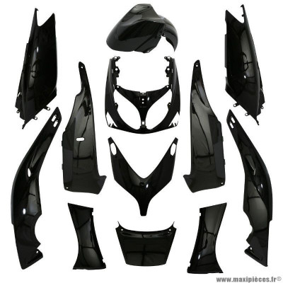 Carénage pour maxi-scooter yamaha 500 tmax 2001-2007 noir brillant - style origine (kit 12 pieces)