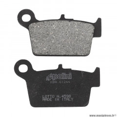 Plaquette de frein marque Polini pour moto beta 50 rr enduro arrière, 50 motard alu am6 arrière (l 66mm - h 37mm - p 7.6mm) (174.0125) (original)