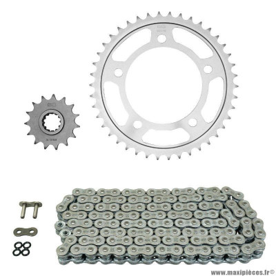 Kit chaine pour moto honda 600 cb f hornet 1998-2006, 600 cb fa hornet abs 2000-2004 525 15x42 (diamètre couronne 112-138-12.25) (démultiplication origine) marque Afam