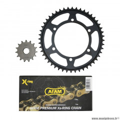 Kit chaine pour moto yamaha 600 fzs fazer 1998-2003 530 15x48 (diamètre couronne 130-150-10.5) (démultiplication origine) marque Afam