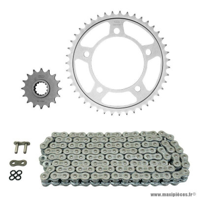 Kit chaine pour moto honda 600 cb f hornet 2007-2013 525 16x43 (diamètre couronne 112-138-12.25) (démultiplication origine) marque Afam