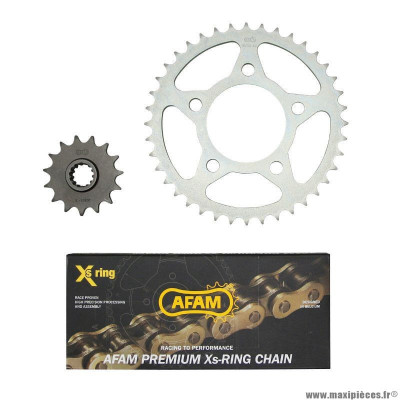 Kit chaine pour moto honda 500 cb 1994-2003 525 15x40 (diamètre couronne 80-110-12.5) (démultiplication origine) marque Afam