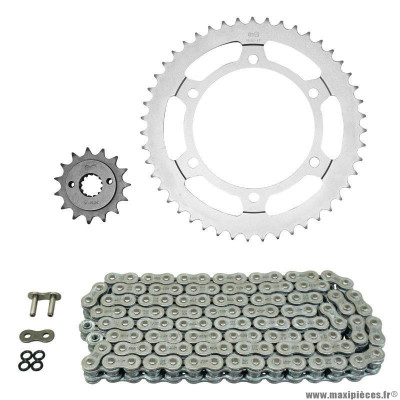 Kit chaine pour moto honda 600 xlv transalp 1989-2000 525 15x47 (diamètre couronne 130-150-10.5) (démultiplication origine) marque Afam