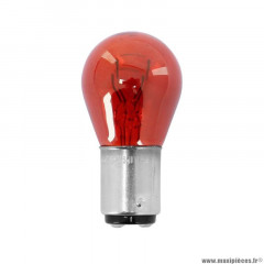 Ampoule standard 12v 21-5w culot baw15d norme pr21-5w rouge (feu position + stop) marque Flosser