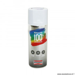 Bombe de peinture marque Arexons acrylique 100 blanc mat aérosol 400 ml (3651)