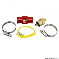 Adaptateur de refroidissement marque Voca Racing t-link avec thermocontact 22mm 1-8'' couleur rouge