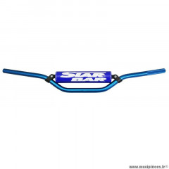 Guidon moto star bar cross mx-enduro alu 2014 t6 diamètre 22,2mm l800mm h86mm bleu avec barre de renfort