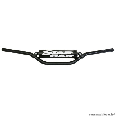 Guidon moto star bar cross mx-enduro alu 2014 t6 diamètre 22,2mm l800mm h86mm noir avec barre de renfort