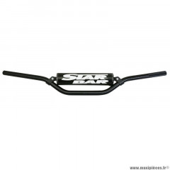 Guidon moto star bar cross mx-enduro alu 2014 t6 diamètre 22,2mm l800mm h86mm noir avec barre de renfort