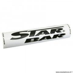 Mousse de guidon moto cross star bar mx-enduro blanc (diamètre 50mm - longueur 250mm)