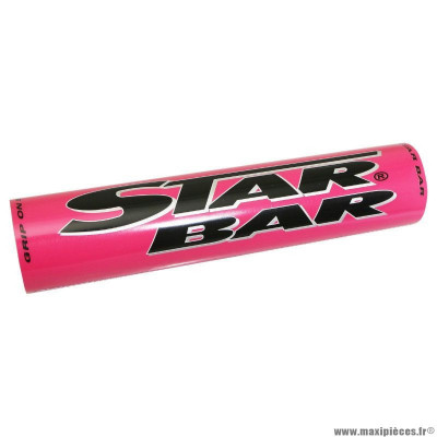 Mousse de guidon moto cross star bar mx-enduro rose (diamètre 50mm - longueur 250mm)