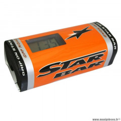 Mousse de guidon moto cross star bar booster pads orange avec chronometre integre