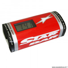 Mousse de guidon moto cross star bar booster pads rouge avec chronometre integre