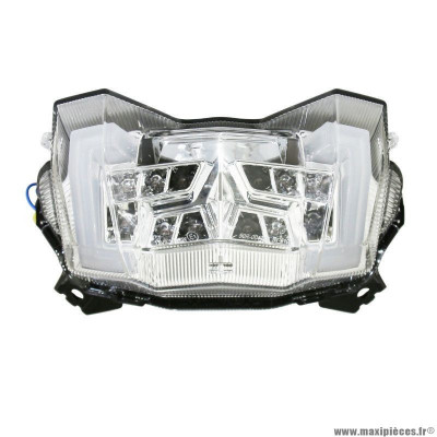 Feu arrière pour moto yamaha 900 mt-09 après 2017 transparent à leds avec clignotant intégré -avoc-