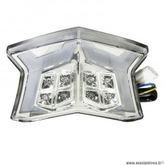 Feu arrière pour moto kawasaki 900 z après 2017 transparent à leds avec clignotant intégré -avoc-