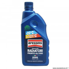 Liquide de refroidissement marque Arexons universal -20°c-+121°c vert (1l)