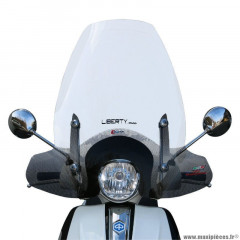 Pare brise pour maxi-scooter piaggio 125 liberty i-get après 2016, 50 liberty après 2016 transparent avec serigraphie marque Faco