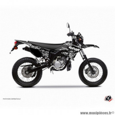 Kit Déco autocollant-sticker predator noir pour 50 à boite mbk 50 xlimit 2007-2011 / yamaha 50 dt 2007-2011 - kutvek