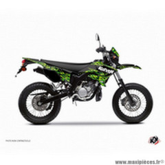 Kit Déco autocollant-sticker predator noir-vert pour 50 à boite mbk 50 xlimit 2007-2011 / yamaha 50 dt 2007-2011 - kutvek
