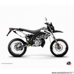 Kit Déco autocollant-sticker predator blanc pour 50 à boite derbi 50 xtreme, xrace 2005-2009 - kutvek