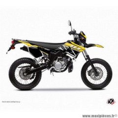 Kit Déco autocollant-sticker replica jaune pour 50 à boite yamaha 50 dt 2007-2011 - kutvek