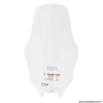 Pare-brise origine piaggio pour maxi-scooter 300 mp3 hpe après 2019 haut transparent