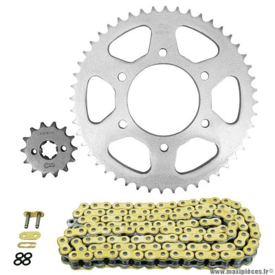 Kit chaine pour moto yamaha 125 mt 2015-2016, mt abs 2015-2019 428 14x48 (diamètre couronne 76-100-8.5) (démultiplication origine) marque Afam