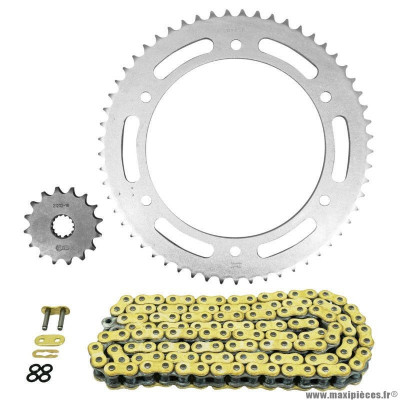 Kit chaine pour moto yamaha 125 dt x 2005-2006 428 16x57 (diamètre couronne 152-175-8.5) (démultiplication origine) marque Afam