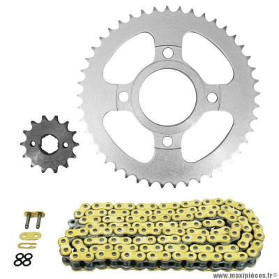 Kit chaine pour moto daelim 125 roadsport 2008-2016 428 14x45 (diamètre couronne 58-90-10.5) (démultiplication origine) marque Afam