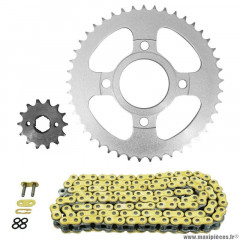 Kit chaine pour moto daelim 125 roadsport 2008-2016 428 14x45 (diamètre couronne 58-90-10.5) (démultiplication origine) marque Afam