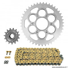 Kit chaine pour moto ducati 1200 diavel 2011-2018 525 15x43 (diamètre couronne 60-110-38) (démultiplication origine) marque Afam