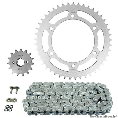 Kit chaine pour moto honda 650 nx dominator 1988 520 15x45 (diamètre couronne 130-150-10.5) (démultiplication origine) marque Afam