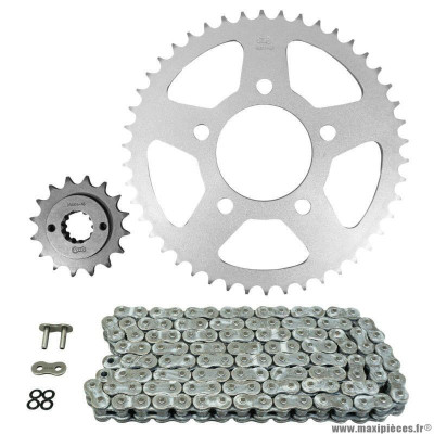 Kit chaine pour moto honda 750 xrv africa twin 1990-1992 525 16x46 (diamètre couronne 80-110-12.5) (démultiplication origine) marque Afam