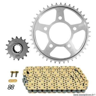 Kit chaine pour moto honda 1000 crf africa twin abs 2016-2019 525 16x42 (diamètre couronne 80-110-12.5) (démultiplication origine) marque Afam