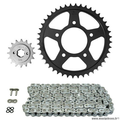 Kit chaine pour moto honda 600 vt c shadow 1986 525 16x44 (diamètre couronne 80-110-10.5) (démultiplication origine) marque Afam