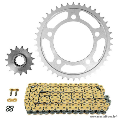 Kit chaine pour moto honda 650 cb f 2014 525 15x42 (diamètre couronne 112-138-12.25) (démultiplication origine) marque Afam