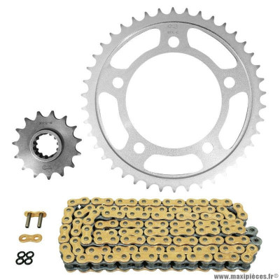 Kit chaine pour moto honda 650 cb f 2015-2016, 650 cb fa abs 2014-2019 525 15x42 (diamètre couronne 112-138-12.25) (démultiplication origine) marque Afam