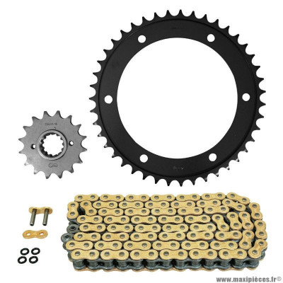 Kit chaine pour moto honda 800 vfr 2002-2005, vfr vtec 2006-2009 530 16x43 (diamètre couronne 154-176-10.25) (démultiplication origine) marque Afam