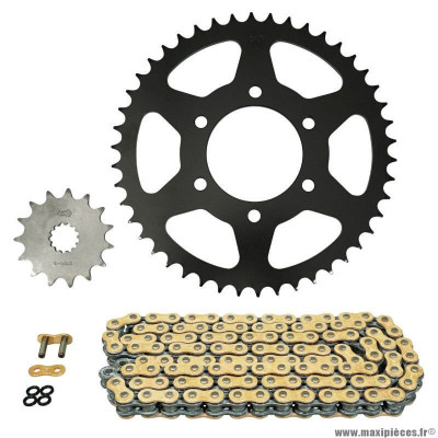 Kit chaine pour moto kawasaki 650 z abs 2017-2020 520 15x46 (diamètre couronne 80-104-10.5) (démultiplication origine) marque Afam