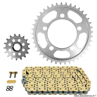 Kit chaine pour moto ktm 990 sm supermoto 2008-2010 525 17x41 (diamètre couronne 101-124-14.25) (démultiplication origine) marque Afam