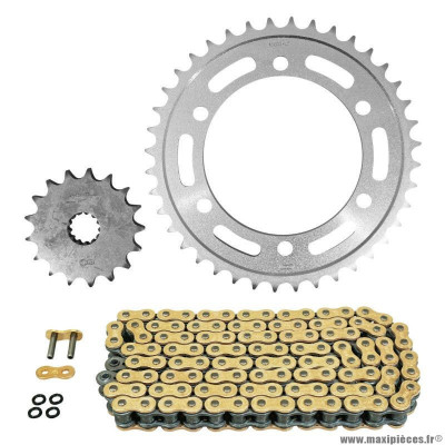 Kit chaine pour moto suzuki 1300 gsx r hayabusa 1999-2007 530 17x40 (diamètre couronne 120-140-10.5) (démultiplication origine) marque Afam