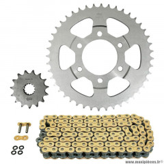 Kit chaine pour moto suzuki 1200 gsx fs inazuma 1998-2000 530 15x44 (diamètre couronne 76-100-10.5) (démultiplication origine) marque Afam