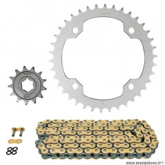 Kit chaine pour quad yamaha 350 yfm r raptor 2004-2013, yfm raptor 2004 520 13x38 (diamètre couronne 125-145-10.5) (démultiplication origine) marque Afam