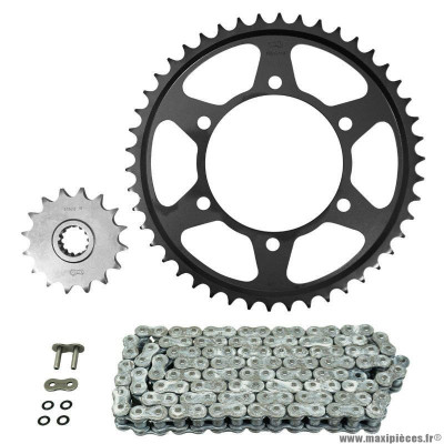 Kit chaine pour moto yamaha 600 fz6 s fazer 2004-2007, fz6 s fazer abs 2006-2007 530 16x46 (diamètre couronne 110-130-10.25) (démultiplication origine) marque Afam
