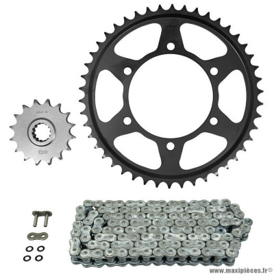 Kit chaine pour moto yamaha 600 fz6 n fazer 2004-2008 530 16x46 (diamètre couronne 110-130-10.25) (démultiplication origine) marque Afam