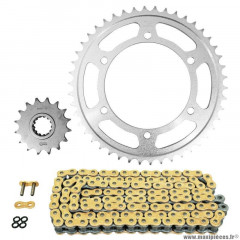 Kit chaine pour moto yamaha 800 fz8 s fazer 2010-2016 525 16x46 (diamètre couronne 130-150-10.5) (démultiplication origine) marque Afam