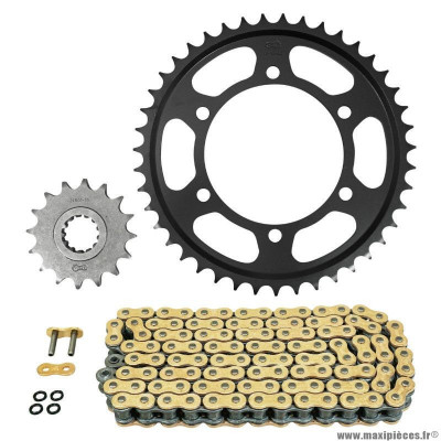 Kit chaine pour moto yamaha 1000 yzf r1 1998-2003 530 16x43 (diamètre couronne 110-130-10.25) (démultiplication origine) marque Afam