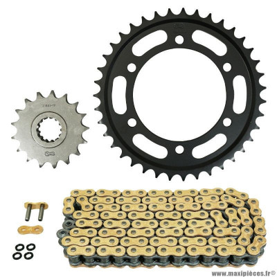 Kit chaine pour moto yamaha 1670 mt01 2005-2012, mt01 s 2009 530 17x39 (diamètre couronne 110-130-10.25) (démultiplication origine) marque Afam